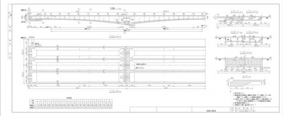 50m连续梁桥钢筋布置资料下载-[苏州]国内最大砼连续梁桥转体CAD施工图（130张）