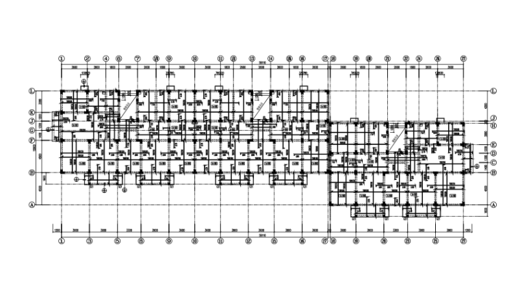 4层带阁楼住宅楼图纸资料下载-6层带阁楼坡屋面异形柱框架结构住宅楼建筑结构施工图（CAD、29张）
