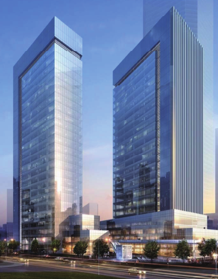 [北京]绿地集团超高层办公商务中心规划设计（含模型、CAD文件）-629地块方案二效果图