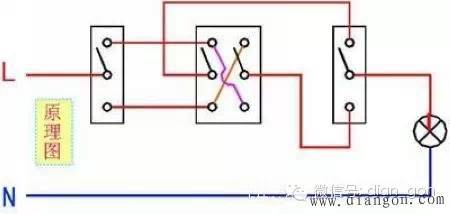 双联开关接线图_双联开关接线图_双联双控开关接线图_三联双控开_3