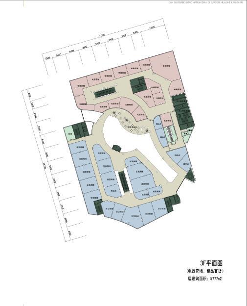 [苏州]连云港高端商务酒店建筑设计文本（cad+效果图）-[苏州]连云港高端商务酒店建筑设计文本三层平面图 (1)