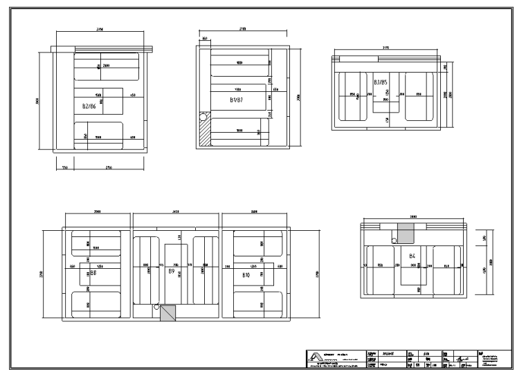 邦果咖啡餐厅室内设计二层全套施工图（含47个CAD图纸）-大样图