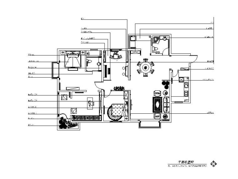 田园风格咖啡厅设计资料下载-原味田园风格样板房设计CAD施工图（含效果图）