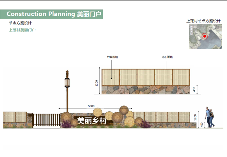 [江苏]美丽乡村示范村庄规划方案设计-上范村美丽门户