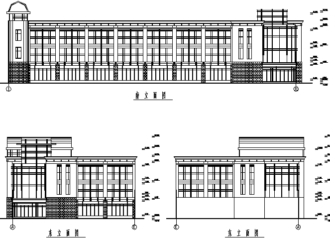 十层钢筋混凝土框架结构资料下载-26X58m框架结构办公楼施工图（CAD，整套）