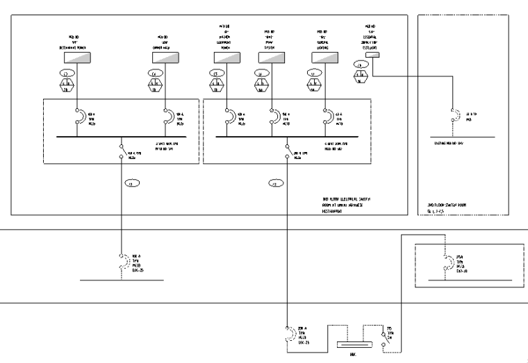 潜水泵结构图cad资料下载-名家香港喜来登酒店云海餐厅CAD施工图（水、电、消防）