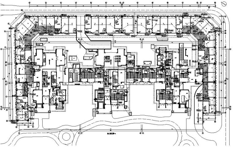 四川高层综合楼电气施工图-商业一层强电平面图