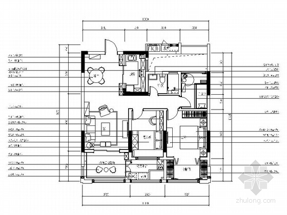 3居室家装施工图资料下载-[原创]85平米温馨的田园风三居室家装施工图