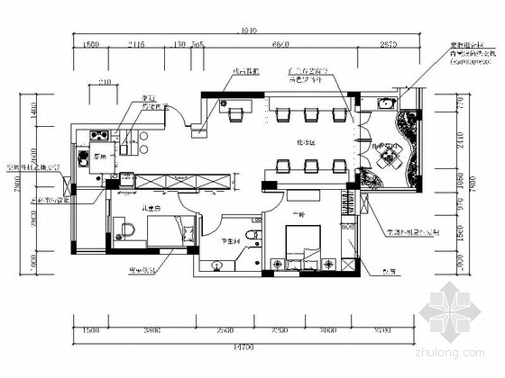 重庆当地住宅户型资料下载-[重庆]高端住宅小区现代两居室商品房设计装修图