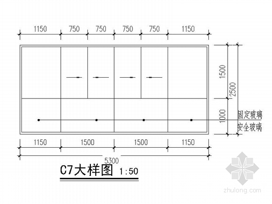 [浙江]4层市级城建档案馆库房建筑施工图-4层市级城建档案馆库房建筑局部大样图