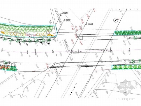 市政绿化工程施工图资料下载-[天津]30m宽市政道路绿化工程全套施工图（39张）