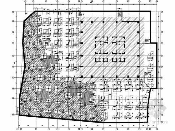 写字楼核心筒资料下载-48层框架核心筒结构超高层国际甲级(5A)写字楼结构施工图（209米）