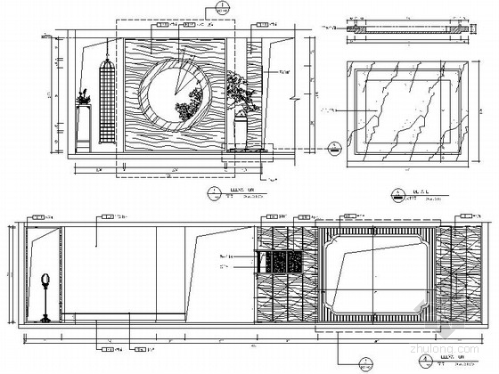 [北京]中式风格古典家具展厅CAD装修图（含效果）立面图 
