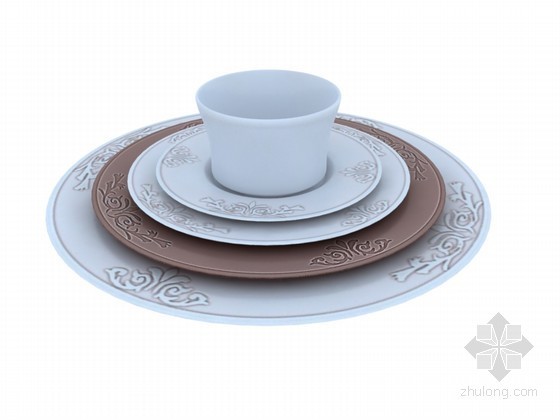 餐具3D模型资料下载-现代餐具3D模型下载