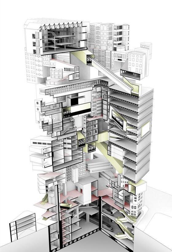 特色精品建筑建筑高层剖面图（JPG+41张）​-页面三