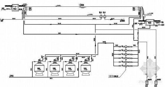 冷库系统流程图资料下载-游泳池系统流程图
