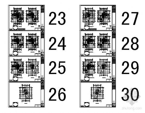 24层小区户型图资料下载-某小区住宅建筑户型图-C