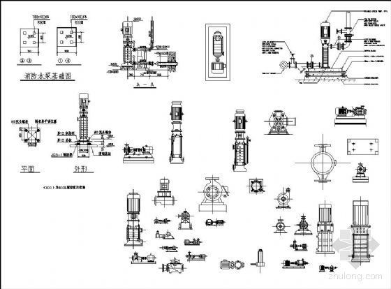 消防水泵基础节点图资料下载-消防水泵详图