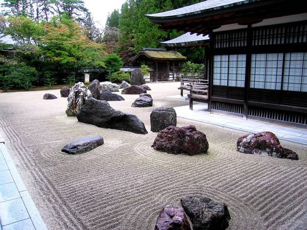 京都大德寺大仙院庭院资料下载-干枯的庭院山水景观，日式禅意