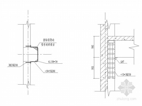 柱加固节点详图