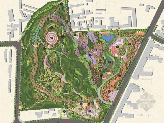 公园的山体绿化设计资料下载-[青岛]山体公园修建性详细规划设计方案