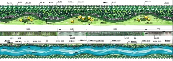 [江苏]地域性文化特色道路景观规划设计方案-总平面图 