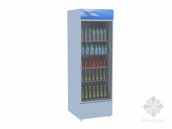 超市冰柜3d模型下载资料下载-超市冷柜3D模型下载