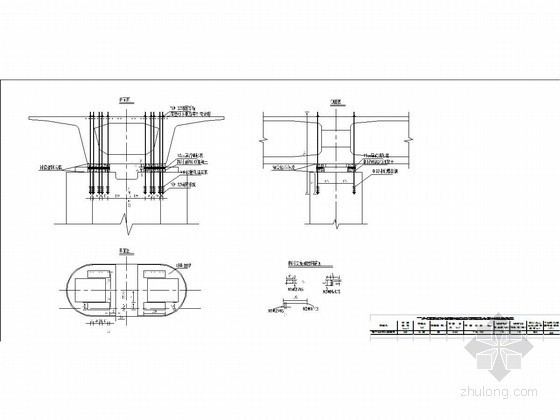 连续箱梁固结资料下载-48米连续梁临时固结设计布置图