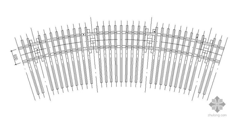 折行单臂钢结构花架资料下载-单臂弧形花架施工图