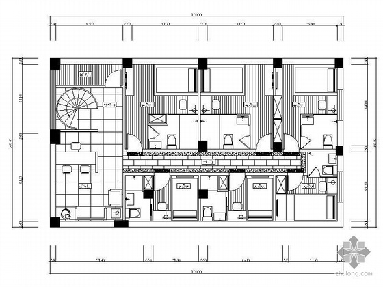 酒店二层框架图资料下载-[宁波]小宾馆设计装修图