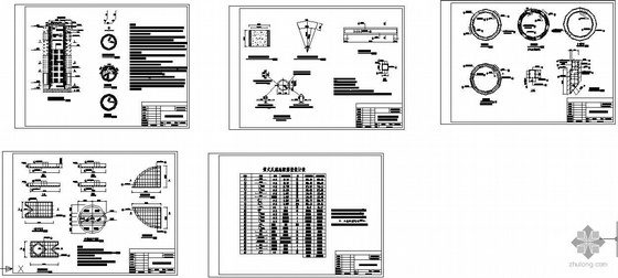 人工湖施工图cad资料下载-某人工湖大口井结构施工图