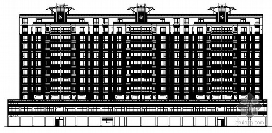 摩托车停车棚施工图资料下载-[怡丰都市]某广场商住楼建筑施工图