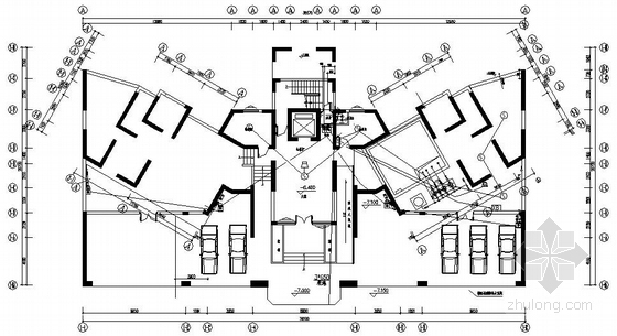 五层住宅一梯两户建筑图资料下载-某建筑小区高层塔式住宅的弱电设计图