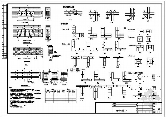 砌体构造节点资料下载-某院砌体结构构造节点详图