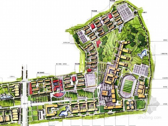 维也纳WU校园规划资料下载-校园总体景观概念规划