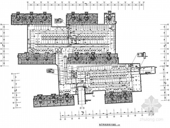 地下车库施工梯资料下载-[山东]商业广场商住楼及地下车库电气施工图纸