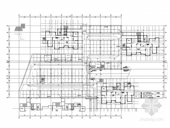 [安徽]综合大学公寓全套电气图224张（细部做法大样图）-地下室消防平面 