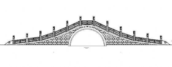 古典中式门头施工图资料下载-古典石桥施工图
