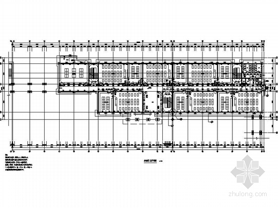 [浙江]五层新中式风格中学实验楼建筑施工图-五层新中式风格中学实验楼平面图