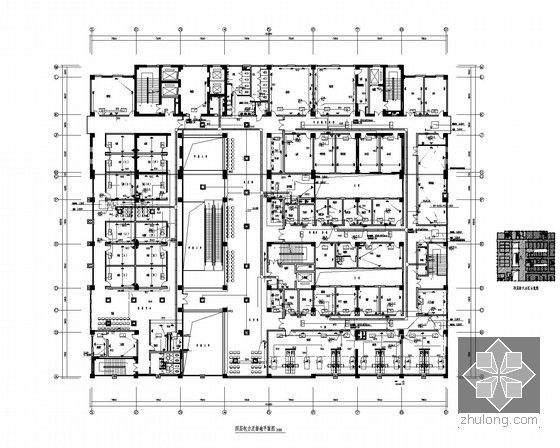 [山东]三甲医院一类高层综合建筑电气设计全套图纸92张-电力及接地平面图