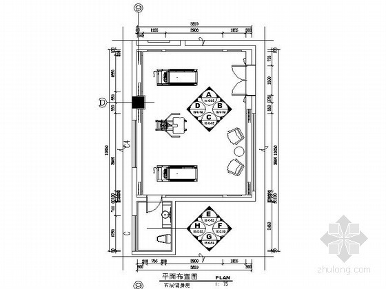 cad健身房平面布置图资料下载-[山东]某奢华大酒店健身房施工图