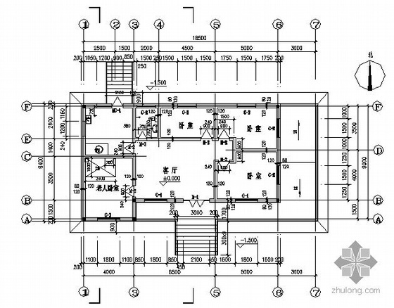 某单层平房建筑施工图-3
