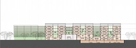 [福建]单元模块化灵活性综合性市级医疗建筑设计方案文本-单元模块化灵活性综合性市级医疗建筑剖面图