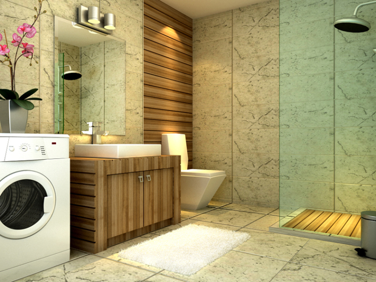 豪华别墅卫浴设计资料下载-现代卫浴间3D模型下载