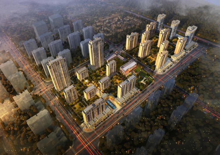 大都会设计文本资料下载-[江苏]南京G40万科楼盘建筑大都会模型设计（2018年）