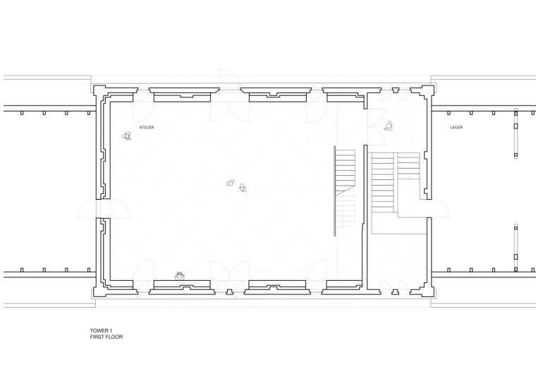 德国明斯特文化校园（悬臂木结构）-TOWER_1_FIRSTFLOOR