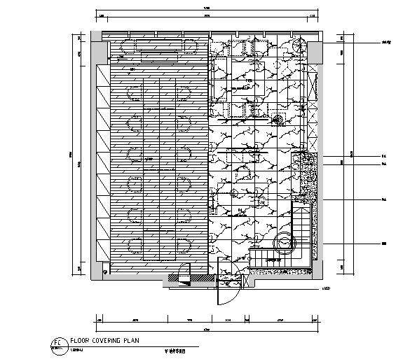 [新疆]分公司时代广场商业空间设计施工图（附效果图）-地坪饰面图