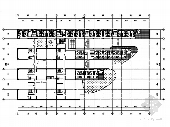 [江苏]现代风格错层式商业综合体及单体建筑设计方案文本（国际知名事务所）-现代风格错层式商业综合体设计平面图