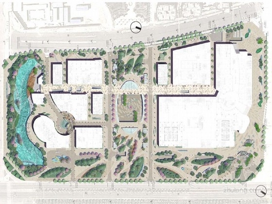 艺术化景观设计资料下载-[云南]幻彩云图生态化主题购物商城景观设计方案（设计效果精美）