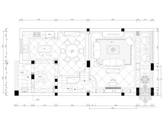 欧式设计装修图资料下载-[上海]三层欧式小洋楼室内设计装修图